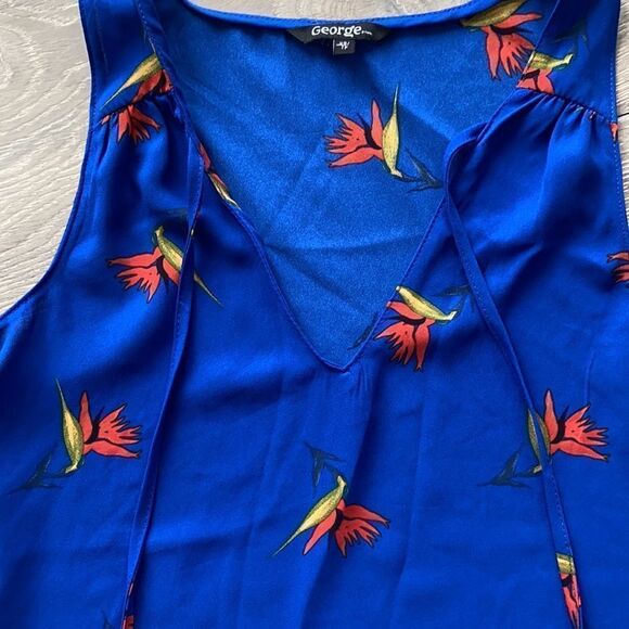 Blue Tank Top Flowy Size XS - Picture 3 of 4